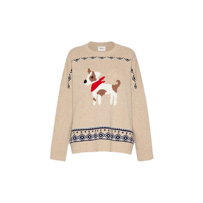 Max Mara Beige Virgin Wool Sweatshirt