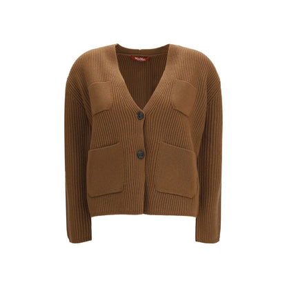Max Mara Brown Wool Oves Aries Cardigan