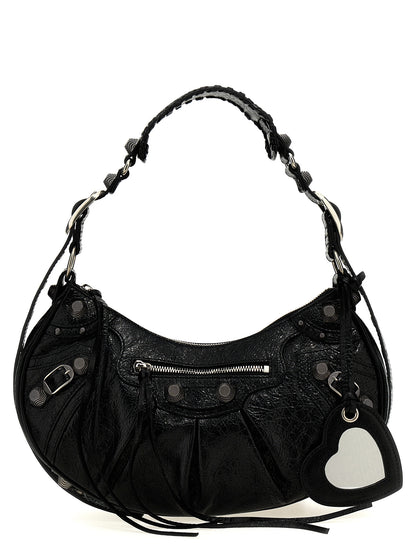 Shoulder Bag by Balenciaga for women in cotton canvas & lamb leather black & silver features a distinguished silhouette, showcasing a secure zipper and distinguished with versatile shoulder-strap, adjustable-strap & handle for a distinguished finish.