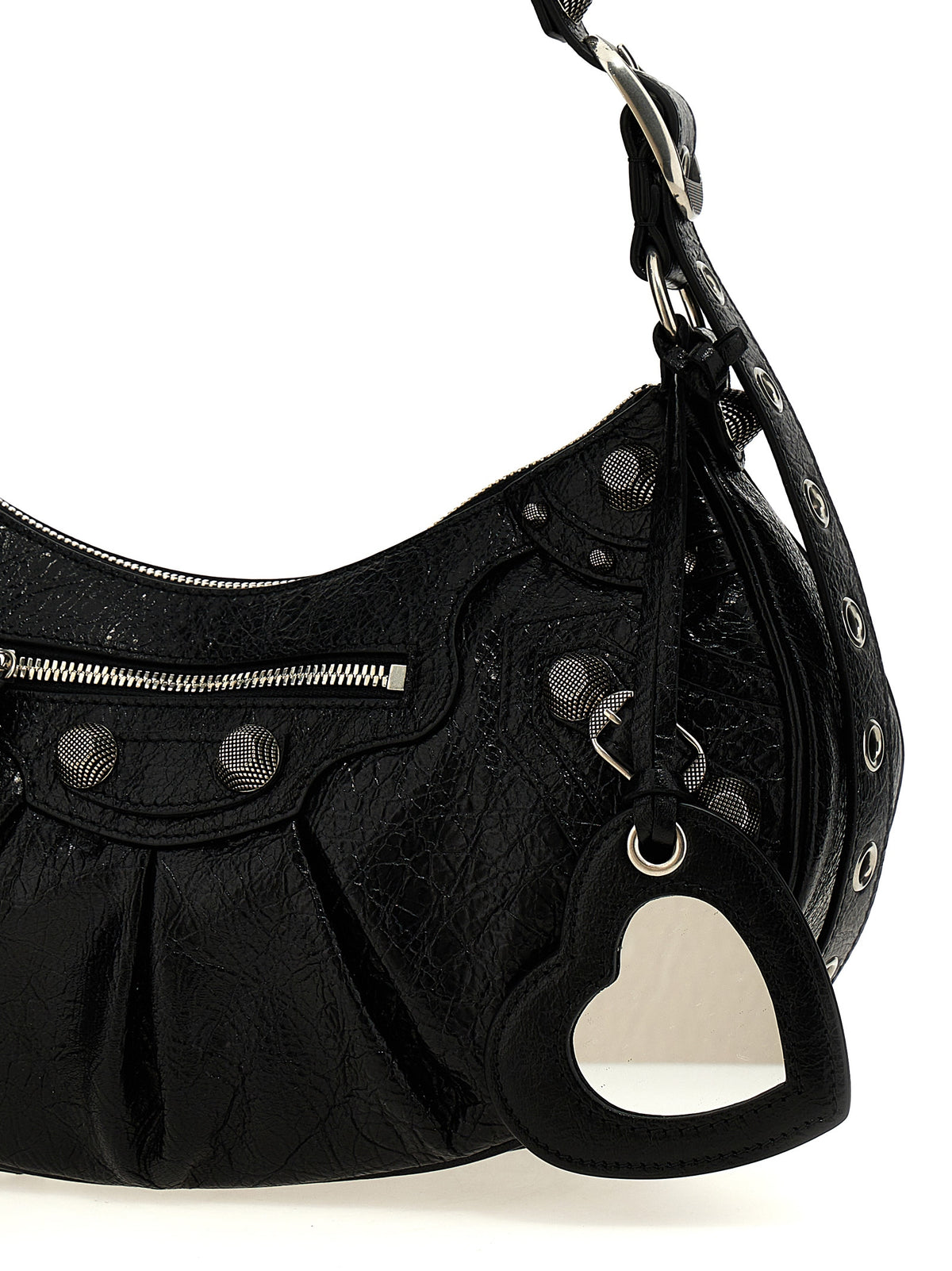 Shoulder Bag by Balenciaga for women in cotton canvas & lamb leather black & silver features a effortless sophistication silhouette, secured by a zipper with ample and versatile shoulder-strap, adjustable-strap & handle for a effortless sophistication finish.