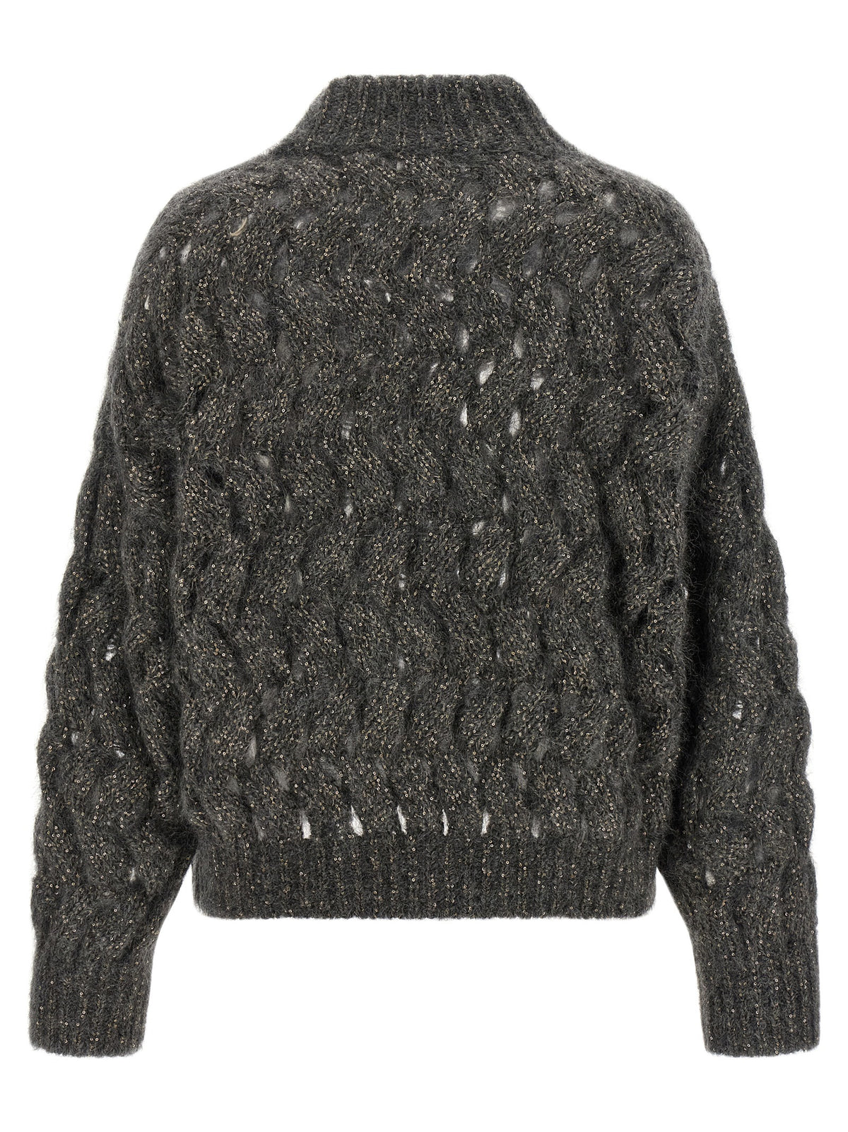 Brunello Cucinelli Gray Wool Cardigan