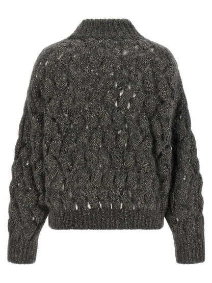 Brunello Cucinelli Gray Wool Cardigan