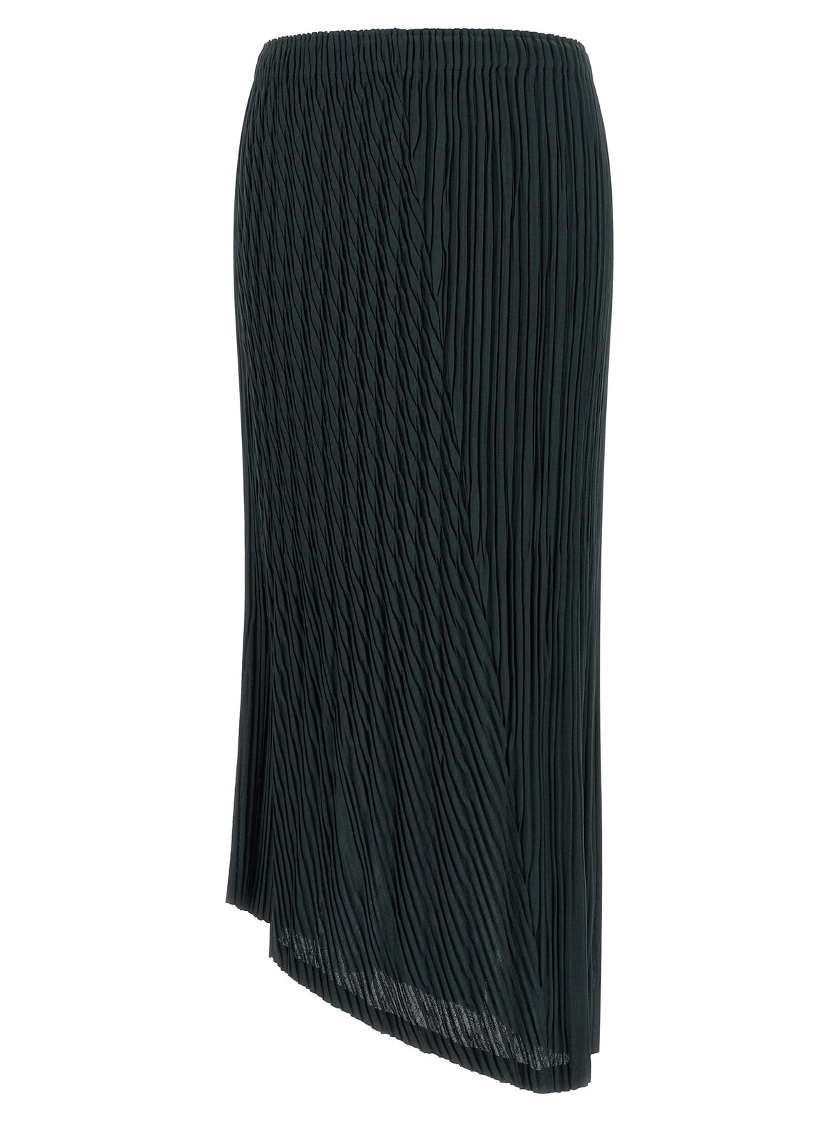 Issey Miyake Blue Polyester Midi Skirt