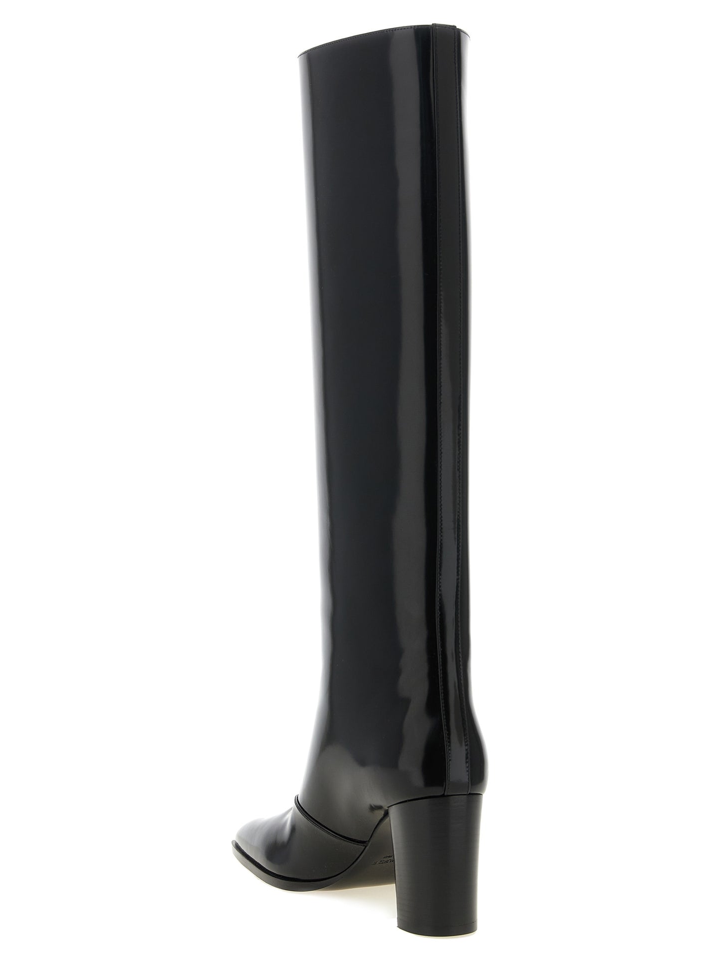 Saint Laurent Black Calfskin Over The Knee