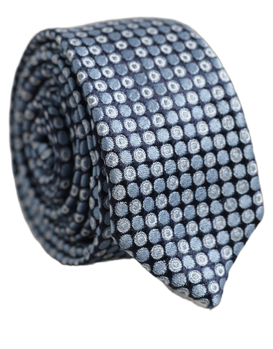 Necktie by Dolce & Gabbana for men in polyester & silk blue & patterned features an effortlessly chic silhouette, showcasing a sophisticated effortlessly chic finish from the signature Polyester & Silk Necktie collection.