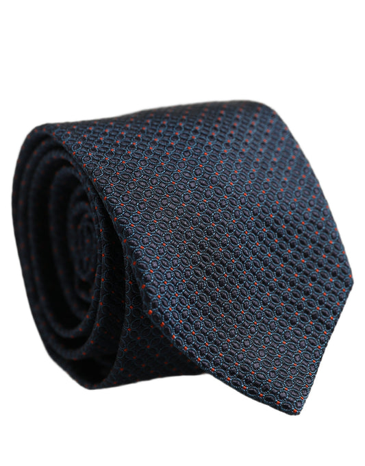 Necktie by Dolce & Gabbana for men in silk dark-blue & patterned features a distinguished silhouette, perfectly showcasing the distinguished details of Silk Necktie.