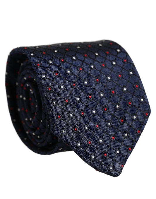 Necktie by Dolce & Gabbana for men in silk dark-blue features an effortlessly chic silhouette, showcasing a sophisticated effortlessly chic finish from the signature Silk Necktie collection.