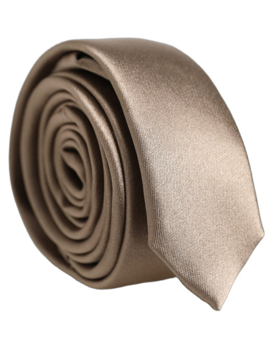 Necktie by Dolce & Gabbana for men in silk satin brown features an stately silhouette that beautifully highlights the sophisticated style of the Silk Satin Necktie.