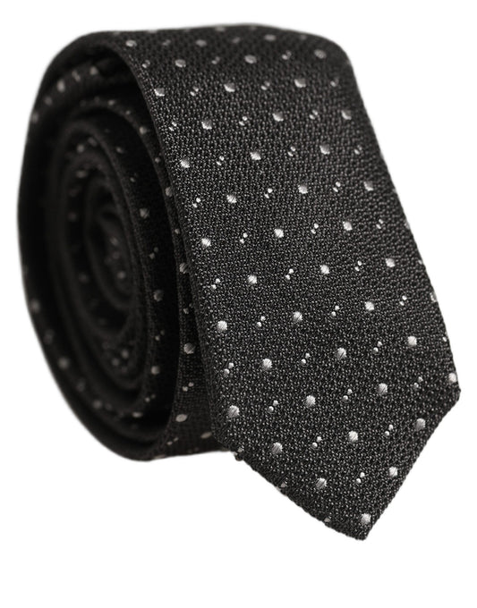 Necktie by Dolce & Gabbana for men in silk dark-gray features an effortlessly chic silhouette, showcasing a sophisticated effortlessly chic finish from the signature Silk Necktie collection.