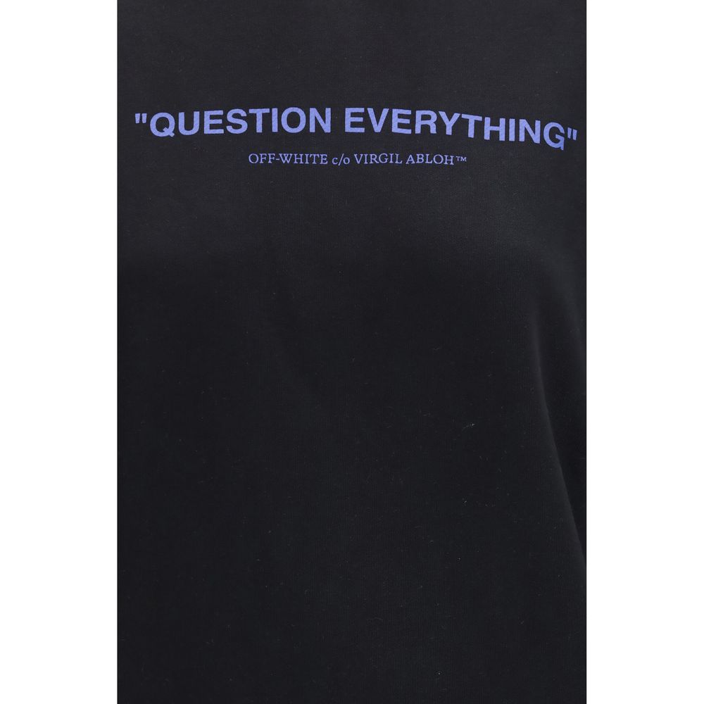 Sweatshirt Hoodie by Off-White for women in cotton black & white features an luminous silhouette, showcasing a sophisticated and for a truly luminous look.