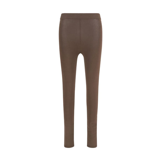 Activewear Leggings by Balenciaga for women in polyester & viscose brown features a contemporary silhouette, showcasing advanced with a contemporary straight-leg, slim & leggings, long, and high rise.