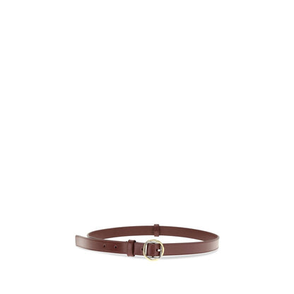 Jacquemus Bordeaux Calf Leather Bos Taurus Thin Belt