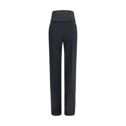 Ermanno Scervino Black Viscose Casual Pants