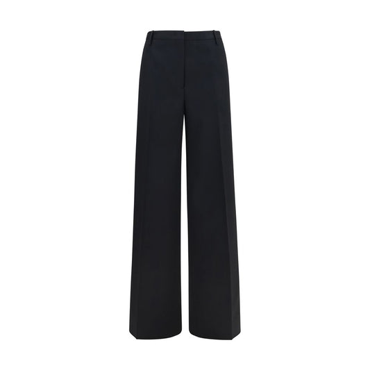 Casual Pants by Fendi for women in wool cotton & viscose black features an sophisticated high rise and straight-leg & regular-fit with a precise long, creating a sophisticated and sophisticated silhouette.