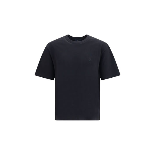 T-Shirt by Herno for men in cotton black showcases a dramatic silhouette, elegantly detailed with a dramatic crew neckline and short-sleeve for a truly dramatic finish.