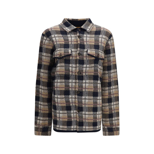 Shirt by Guest in Residence for women in cashmere brown, patterned, checked & tartan, featuring a nuanced long-sleeve and nuanced for a sophisticated finish.
