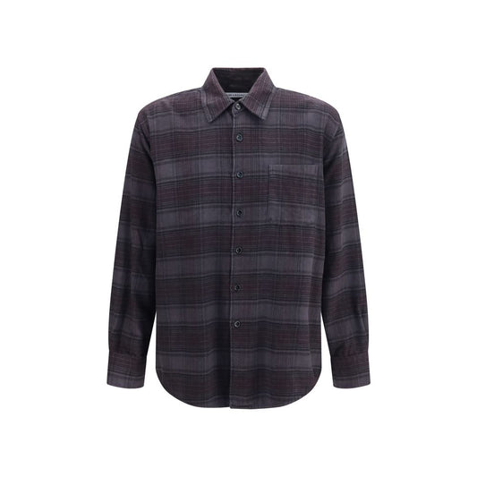 Shirt by Our Legacy for men in cotton gray, patterned & checked presents a discerning silhouette, showcasing a sophisticated and long-sleeve for a truly discerning finish.