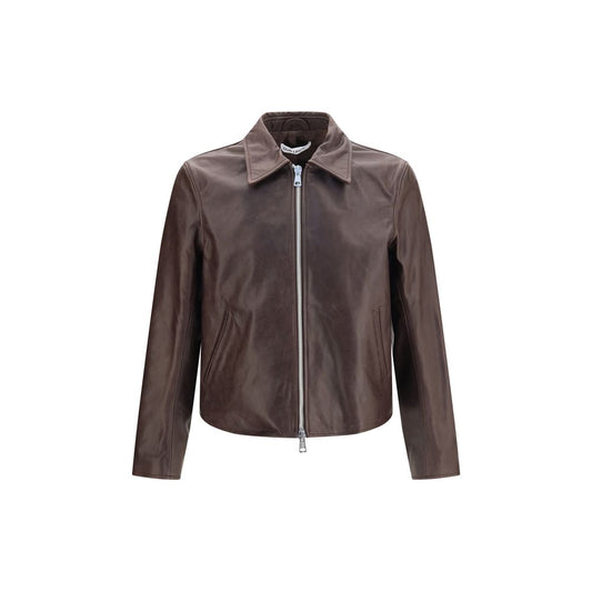 This Jacket by Our Legacy for men in bos taurus calf leather black & brown showcases a magnificent silhouette, meticulously crafted with a distinctive and functional pockets for a magnificent finish.