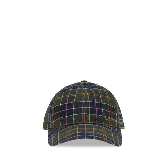 Barbour Cotton Polyester Baseball Cap - Bicolour Tartan Signature Striped