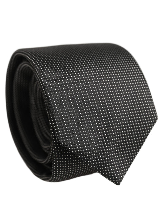 Necktie by Dolce & Gabbana for men in silk black features an stately silhouette that beautifully highlights the sophisticated style of the Silk Necktie.