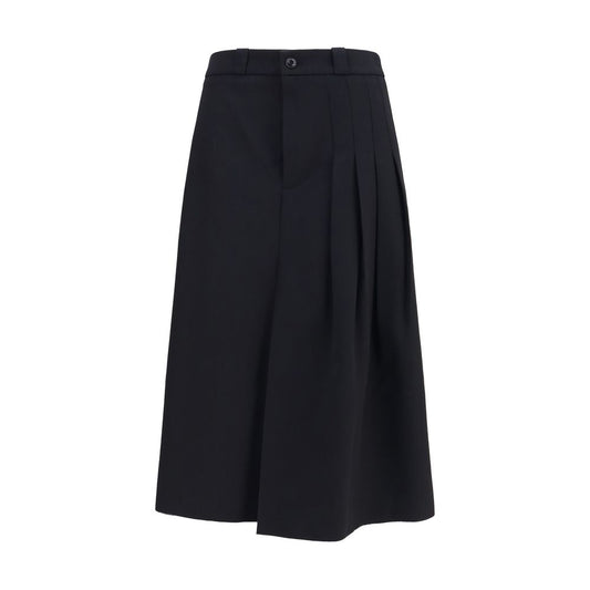 Skirt by Our Legacy for women in twill & virgin wool black features a contoured silhouette from the Women's A Line Twill & Virgin Wool Midi Skirt collection, characterized by its contoured midi for a contoured finish.