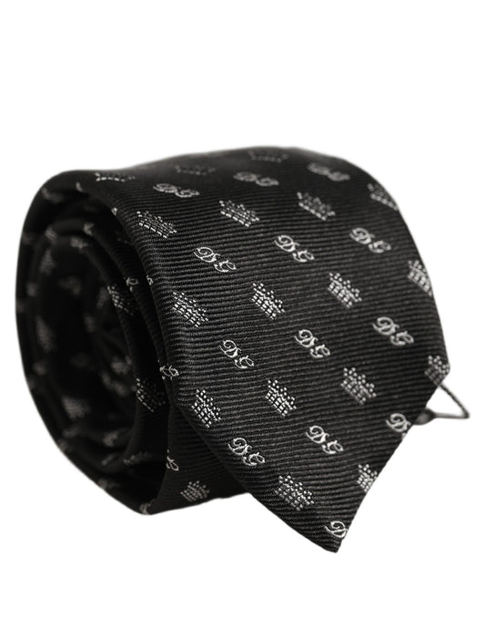 Necktie by Dolce & Gabbana for men in polyester & silk black & white features an stately silhouette that beautifully highlights the sophisticated style of the Polyester & Silk Necktie.