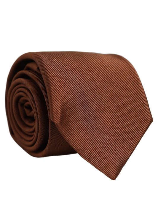 Necktie by Dolce & Gabbana for men in silk brown showcases a stately silhouette, expertly detailed with a stately finish that perfectly captures the sophisticated essence of the Silk Necktie.