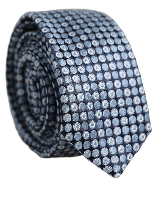 Necktie by Dolce & Gabbana for men in polyester & silk blue & patterned features a distinguished silhouette, perfectly showcasing the distinguished details of Polyester & Silk Necktie.