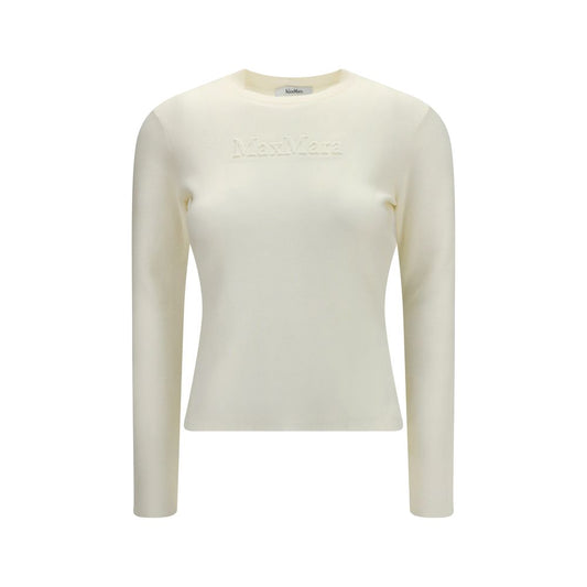 Sweatshirt by Max Mara for women in wool white features an exquisite silhouette, showcasing and crew neckline details for a exquisite look.