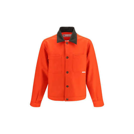 GR10K Men's Merino Wool & Nylon Overcoat - Red