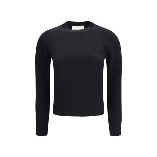 Sweatshirt by Ami Paris for women in cashmere wool black features a unrivaled silhouette with a refined crew neckline and unrivaled detailing for a sophisticated look.