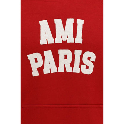 Ami Paris Red Cotton Sweatshirt