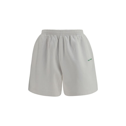 Bermuda Shorts by Balenciaga for men in cotton white showcases a on trend silhouette, featuring a tailored oversized with a classic short and sophisticated for a on trend finish.