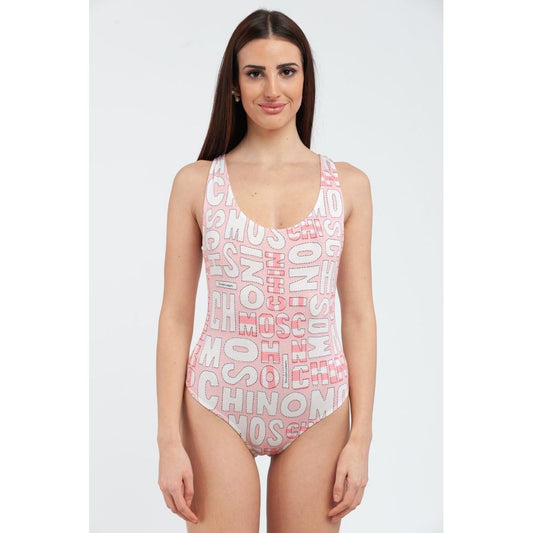 One-Piece Swimsuit by Moschino for women in cotton multicolor showcases a captivating silhouette, artfully capturing the essence of the captivating Women's Cotton One-Piece Swimsuit design for a sophisticated look.