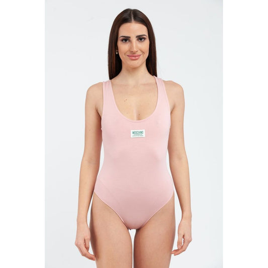 One-Piece Swimsuit by Moschino for women in cotton multicolor showcases a captivating silhouette, artfully capturing the essence of the captivating Women's Cotton One-Piece Swimsuit design for a sophisticated look.