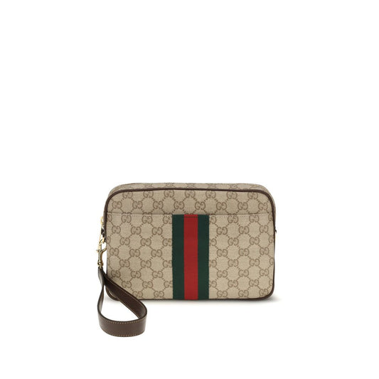 Small 2-in-1 Shoulder & Crossbody Bag by Gucci for men in leather & canvas beige, brown, gold, green, red, sand, signature & striped features a effortless chic silhouette with a secure zipper & magnetic, ample external-pockets, and versatile crossbody-strap, shoulder-strap, wristlet, adjustable-strap & detachable-strap for a effortless chic finish.