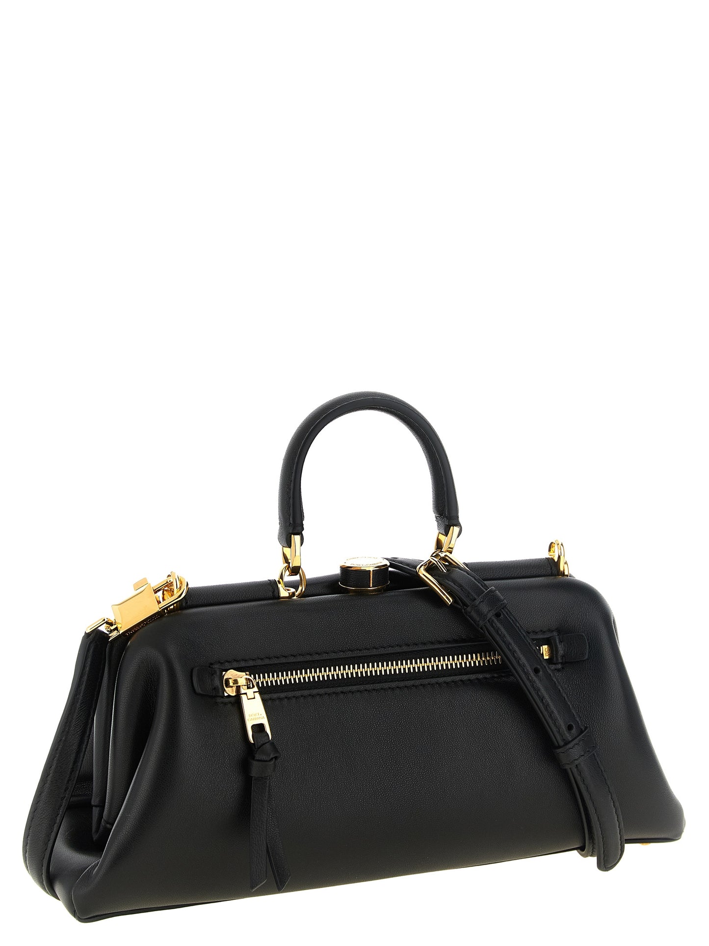 Dolce & Gabbana Black Lamb Leather Handbag