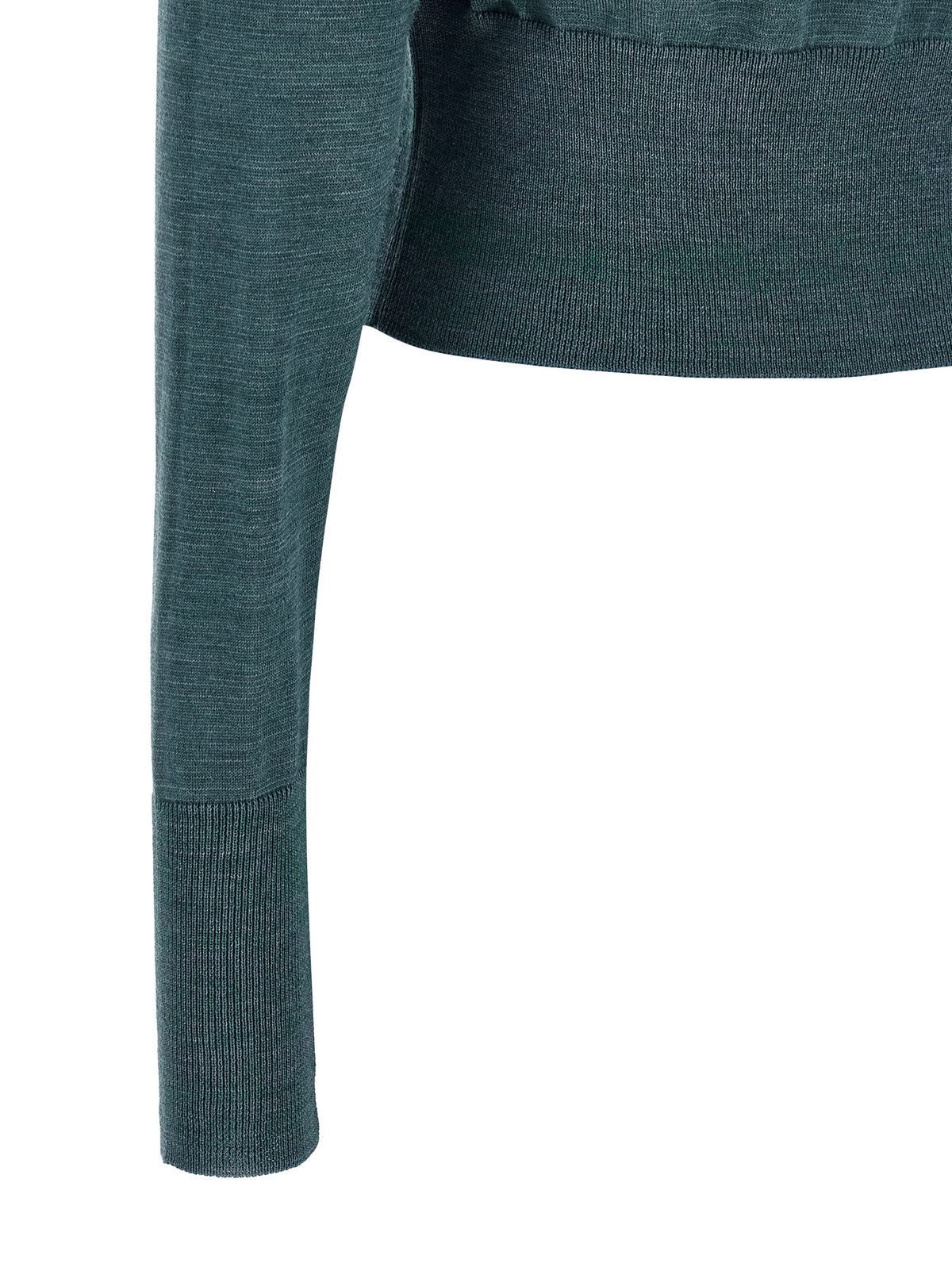 Cardigan by Vivienne Westwood for women in wool cotton multicolor, argyle & jacquard features a dramatic silhouette, showcasing a sophisticated and dramatic detail for a timeless, premium look.