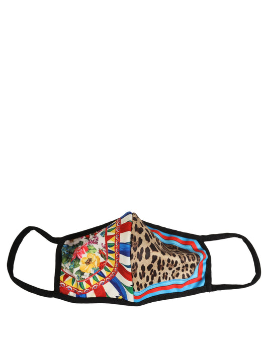 Face Mask by Dolce & Gabbana for unisex in calf leather nylon & viscose multicolor, leopard-print, patterned, floral & print features a refined silhouette, showcasing the refined Stretch Polyester Cotton Face Mask design for a sophisticated, high-fashion look.