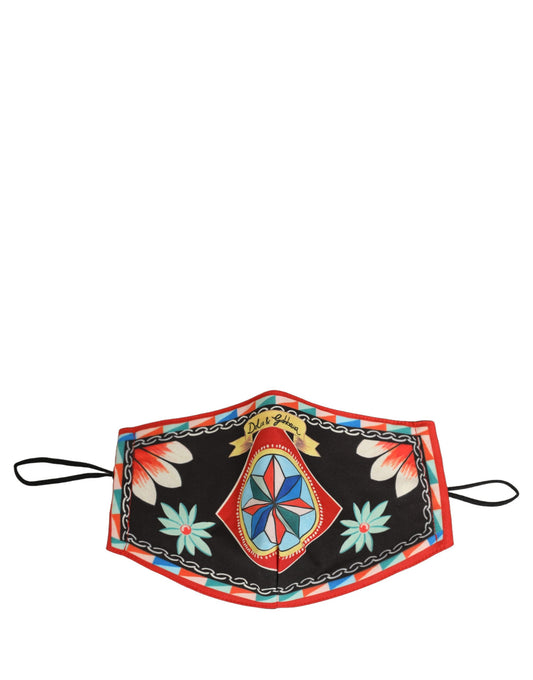 Face Mask by Dolce & Gabbana for men in calf leather nylon & viscose black, patterned & print showcases a artisanal-chic finish, embodying the sophisticated aesthetic of the Cotton Polyester Face Mask with a artisanal-chic design.