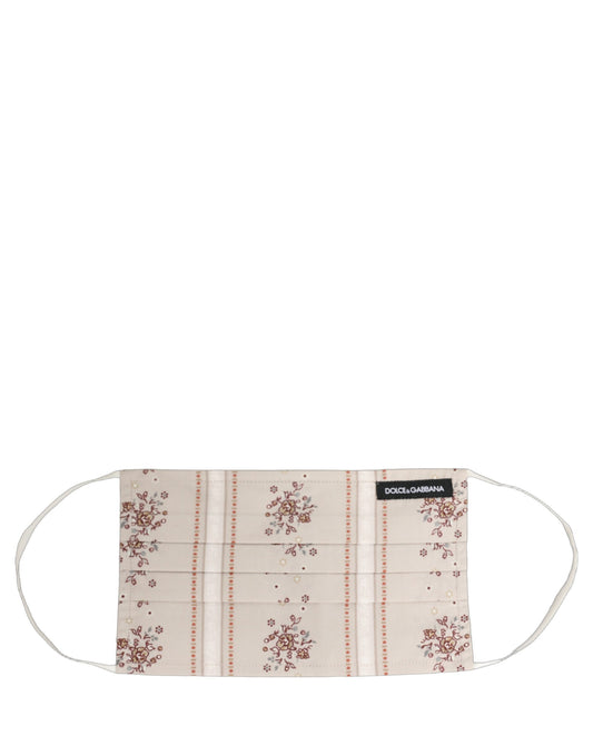 Face Mask by Dolce & Gabbana for men in calf leather nylon & viscose beige, brown, pink, floral & print showcases a versatile silhouette, artfully capturing the refined essence of the versatile Cotton Face Mask design for a sophisticated finish.