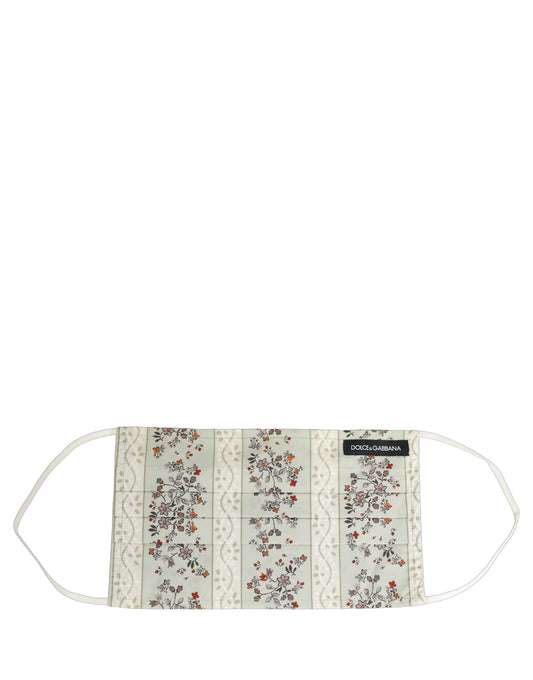 Face Mask by Dolce & Gabbana for men in calf leather nylon & viscose white, floral, signature & print showcases a svelte silhouette, artfully capturing the essence of the svelte Stretch Cotton Face Mask design for a sophisticated look.