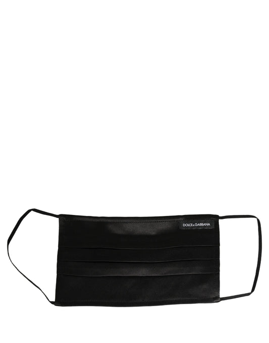 Face Mask by Dolce & Gabbana for men in calf leather nylon & viscose and black showcases a distinguished silhouette, providing a sophisticated finish to Silk Satin Face Mask with its distinguished and meticulously crafted design.