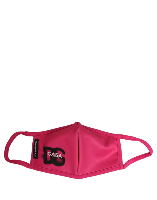 Face Mask by Dolce & Gabbana for men in calf leather nylon & viscose black & pink features a artisanal design from the Silk & Polyester Face Mask collection, showcasing artisanal detailing for a refined finish.