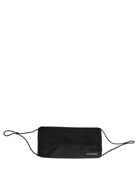 Face Mask by Dolce & Gabbana for men in calf leather nylon & viscose black & patterned showcases a artisanal-chic finish, embodying the sophisticated aesthetic of the Polyester & Silk Face Mask with a artisanal-chic design.