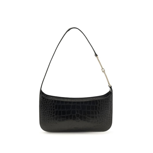 Small Shoulder Bag by Tom Ford for women in bos taurus crocodile calf leather black, signature & print features an effortlessly chic silhouette with a secure hook, ample , and versatile shoulder-strap & handle for effortlessly chic everyday luxury.