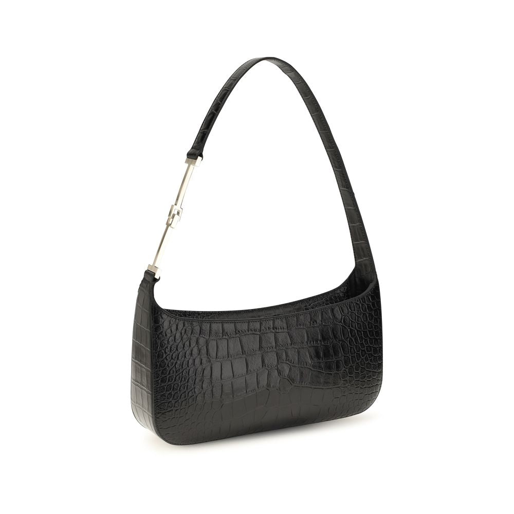 Tom Ford Black Calf Leather Bos Taurus Shoulder Bag
