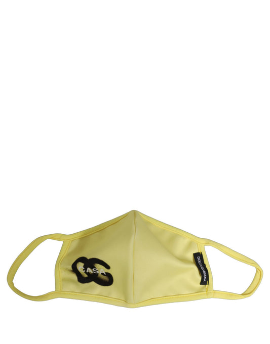 Face Mask by Dolce & Gabbana for men in calf leather nylon & viscose black & yellow showcases a artisanal-chic finish, embodying the sophisticated aesthetic of the Silk & Polyester Face Mask with a artisanal-chic design.