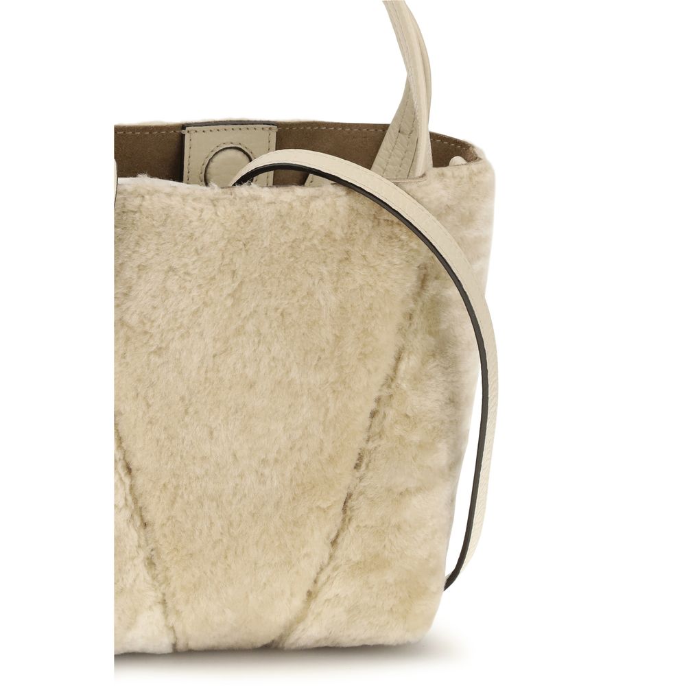 Shoulder Bucket Bag by Chloé for women in bos taurus calf leather beige, gold & signature presents a versatile silhouette, showcasing a secure and versatile single-compartment with versatile shoulder-strap, handle & adjustable-strap for a sophisticated look.