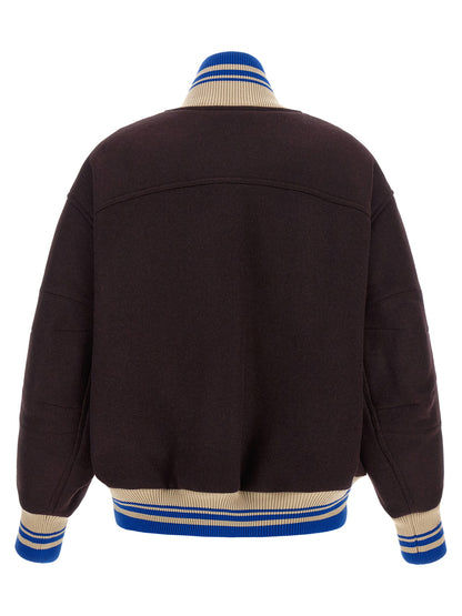 Dries Van Noten Purple Wool Bomber